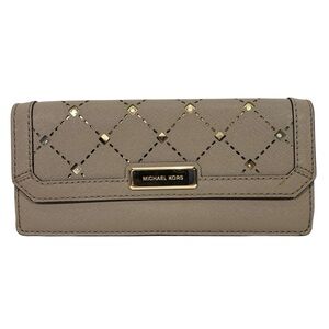 Michael Kors Jamey Flap Saffiano Leather Wallet Taupe